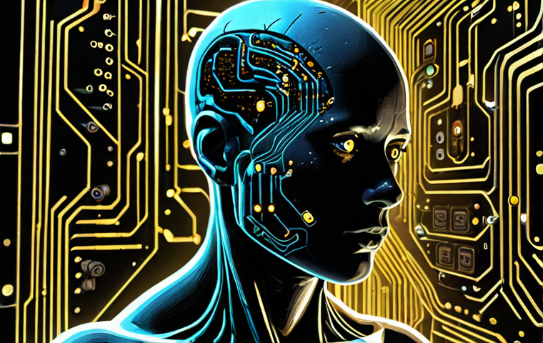 **Prompt:** A futuristic, high-tech human silhouette interwoven with intricate glowing data streams and circuit board patterns, representing biometric data flow from smart implants. The background is dark and abstract, with subtle hints of a digital "gold mine" or a monitoring eye, conveying both the immense value and unsettling vulnerability of real-time personal data. Emphasize the granular detail of physiological and psychological information being extracted. *Style: Cyberpunk, Futuristic, Conceptual Art, High Contrast, Digital Painting, 8K, cinematic lighting.*
